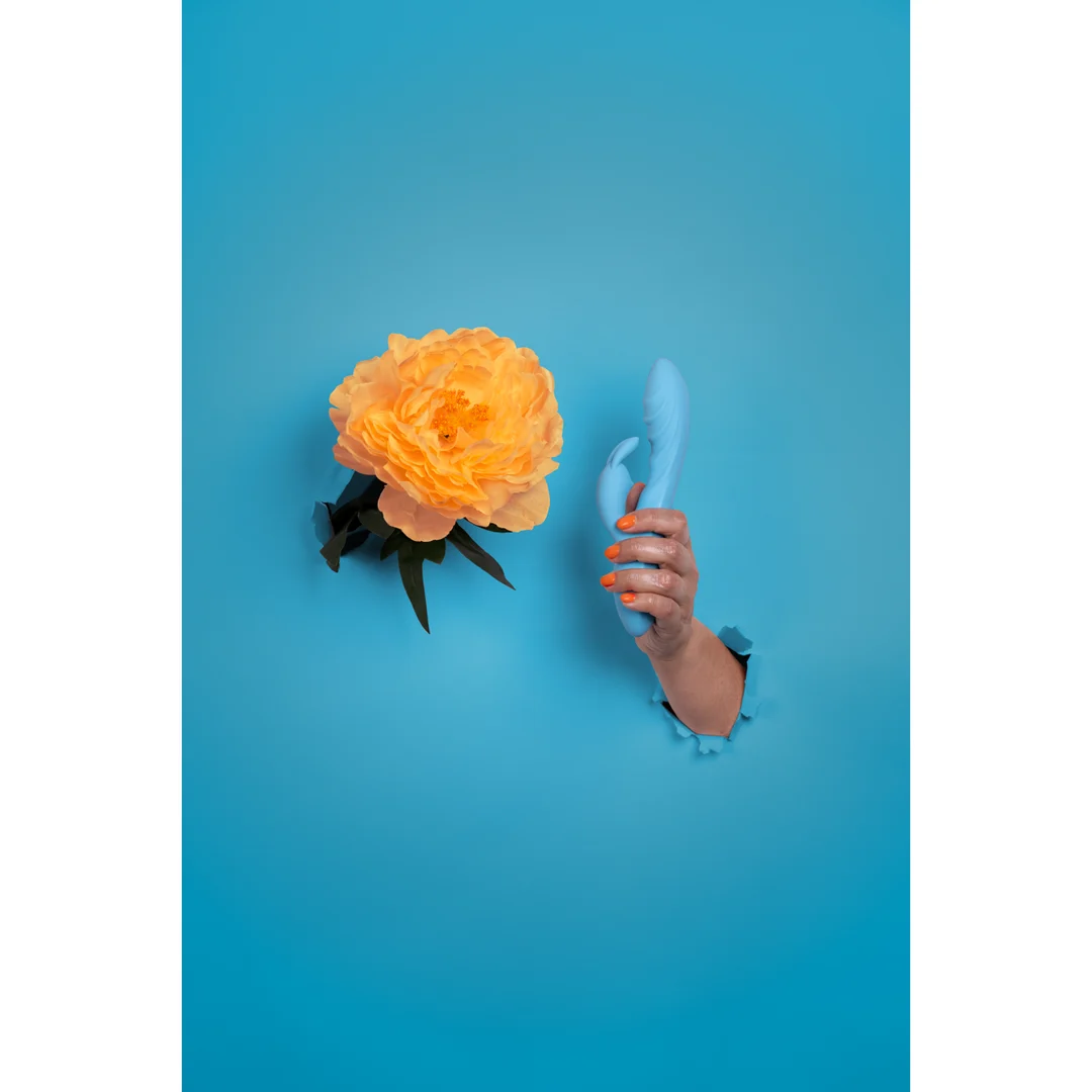 Vibrador de conejo de silicona estriada Loveline - Imagen 6