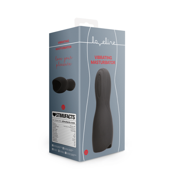 Funda masturbadora vibratoria Loveline Lakritz negra