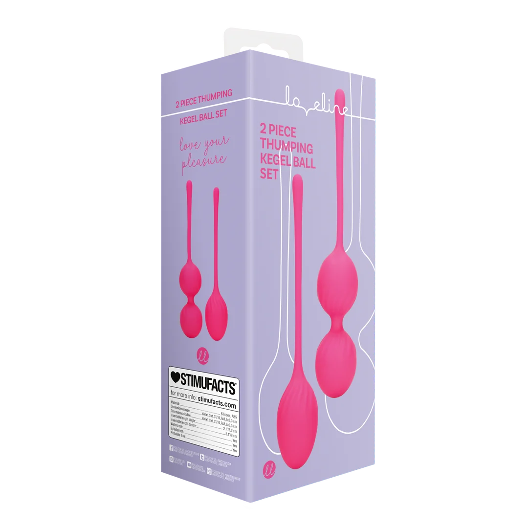 Loveline by Shots Thumping Kegel Ball Set Wilde Aardbei - Imagen 1