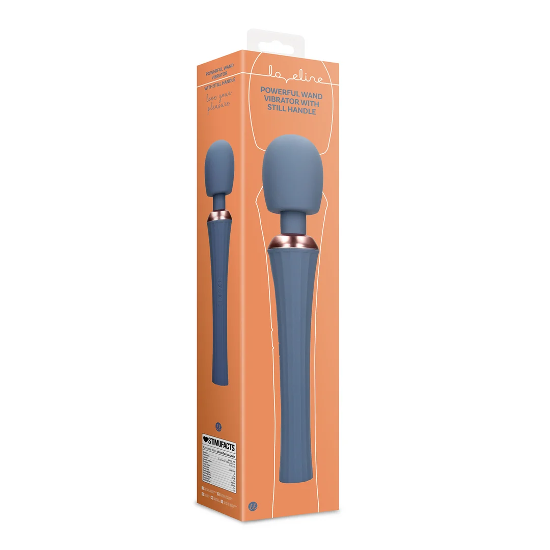 Vibrador tipo wand con mango silencioso para un control cómodo, Blue Nova, Loveline by Shots - Imagen 7