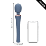 Vibrador tipo wand con mango silencioso para un control cómodo, Blue Nova, Loveline by Shots - Imagen 4