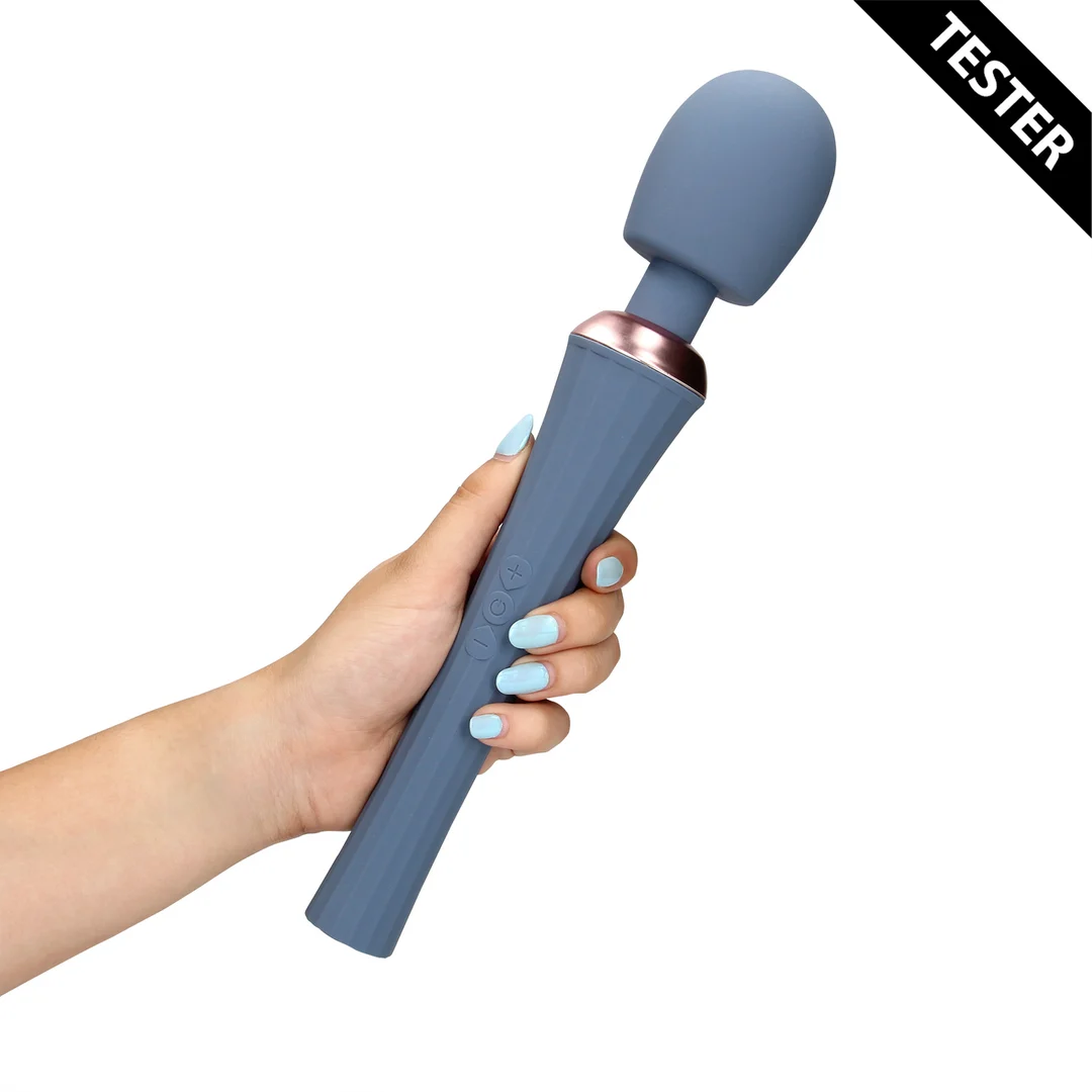 Vibrador tipo wand con mango silencioso para un control cómodo, Blue Nova, Loveline by Shots - Imagen 5