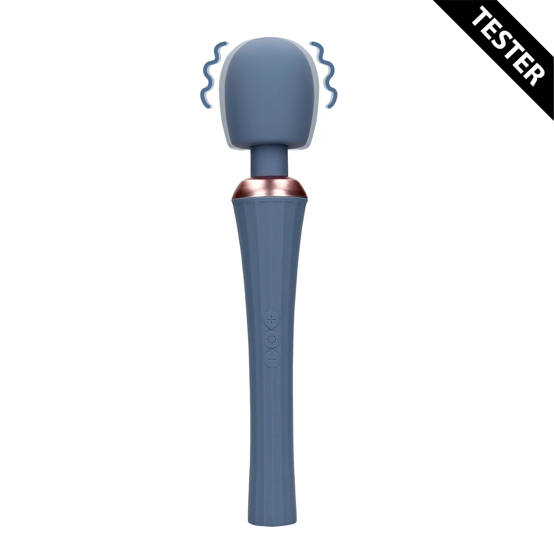 Vibrador tipo wand con mango silencioso para un control cómodo, Blue Nova, Loveline by Shots - Imagen 6