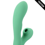 Vibrador dúo con ondas de aire pulsantes – Tester (naam) Loveline by Shots - Imagen 4