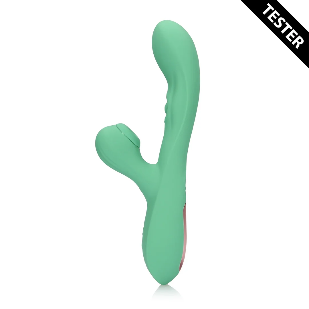 Vibrador dúo con ondas de aire pulsantes – Tester (naam) Loveline by Shots - Imagen 2