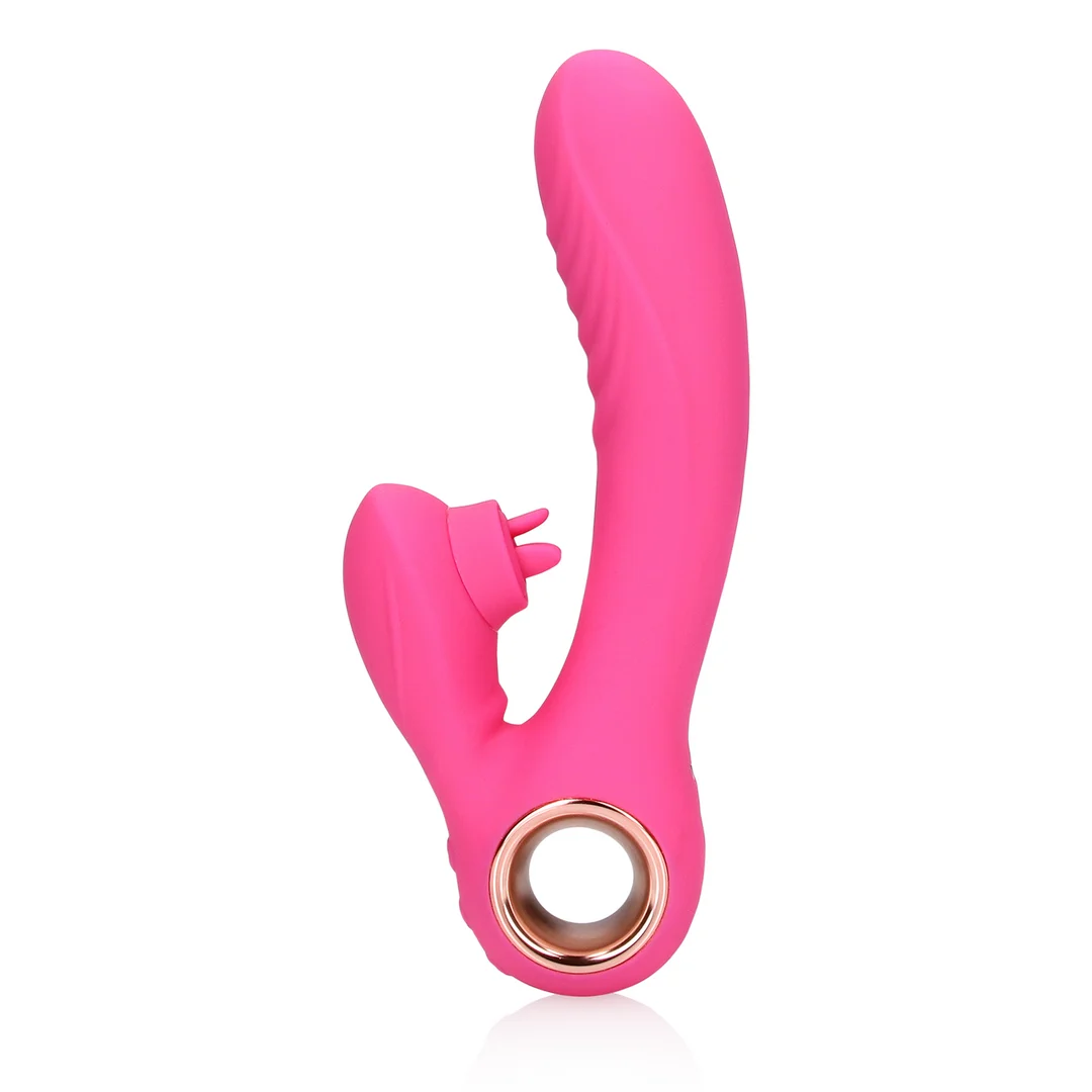 Vibrador rabbit – lengua en movimiento y función de calor – Loveline by Shots Exuberant Pink Loveline by Shots - Imagen 11