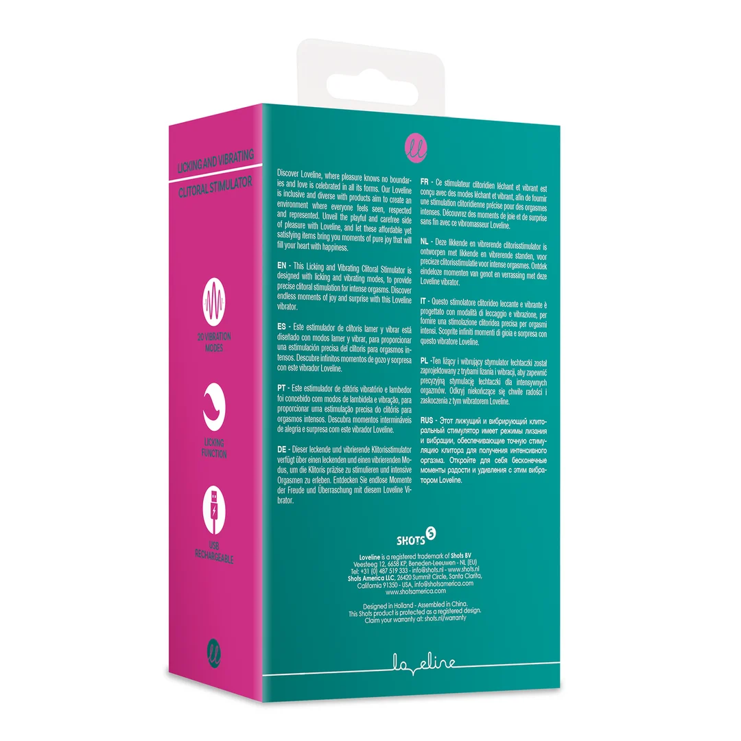 Estimulador de clítoris Loveline con lengua y vibración - Imagen 2