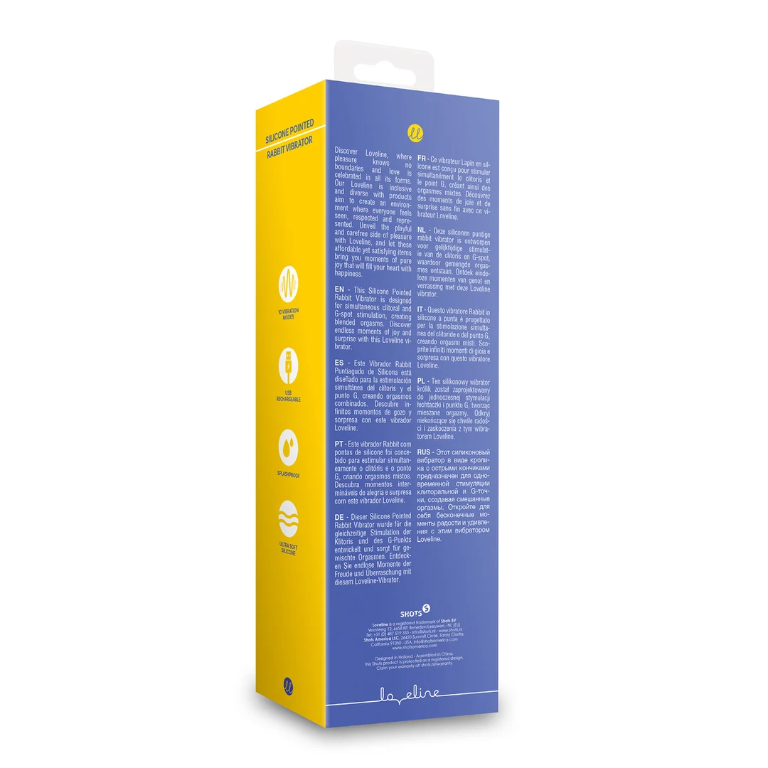 Vibrador rabbit puntiagudo Loveline by Shots - Imagen 2