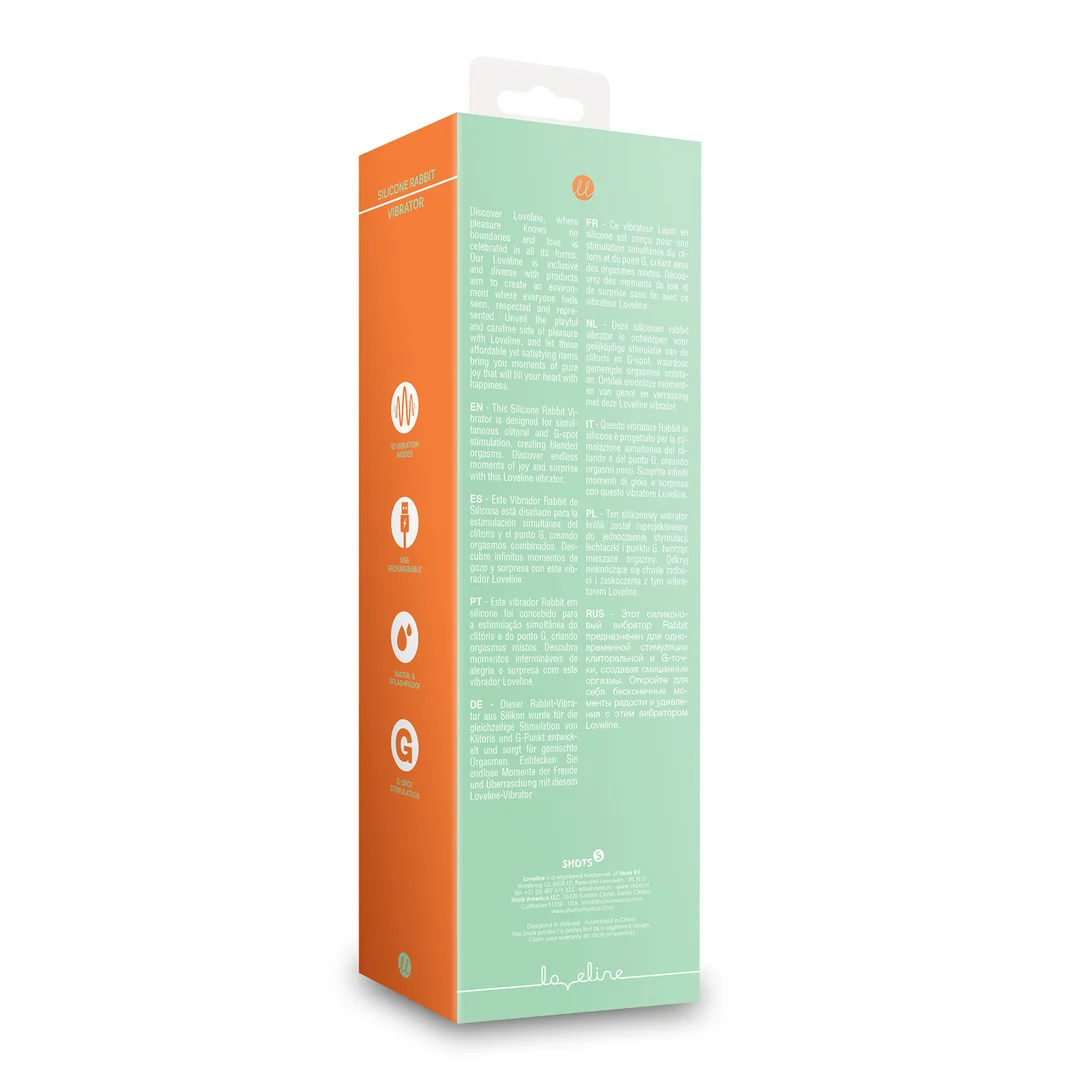 Vibrador rabbit de silicona Loveline Misty Green - Imagen 2
