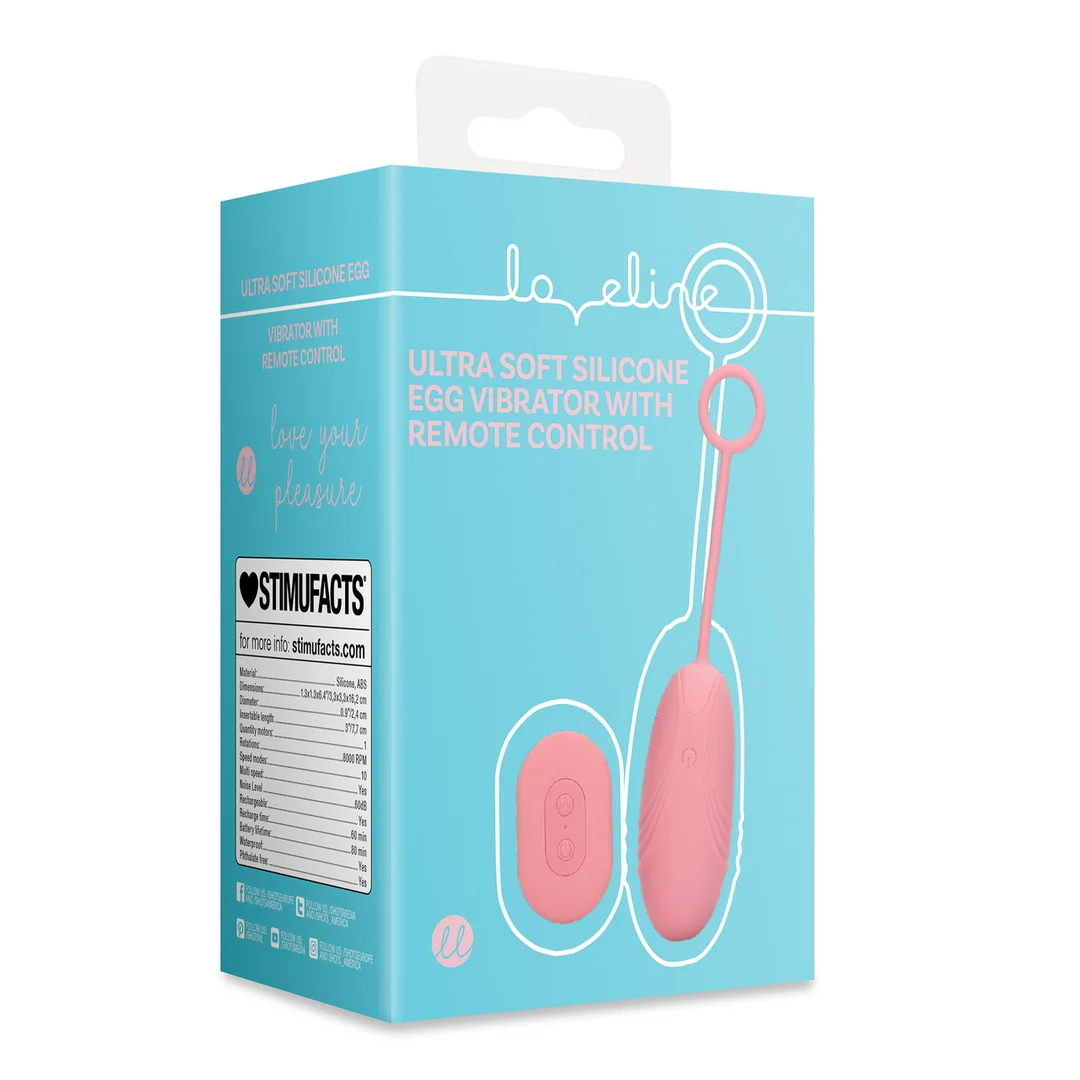 Vibrador con forma de huevo Loveline Ultra Soft con mando a distancia - Imagen 1