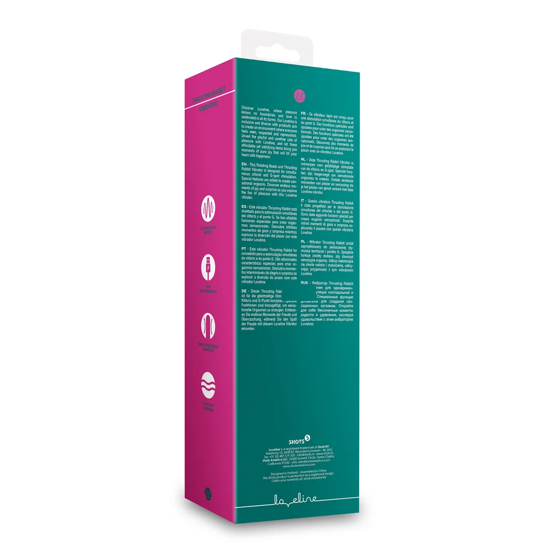 Vibrador rabbit Loveline con movimiento de empuje Ancient Sea - Imagen 2