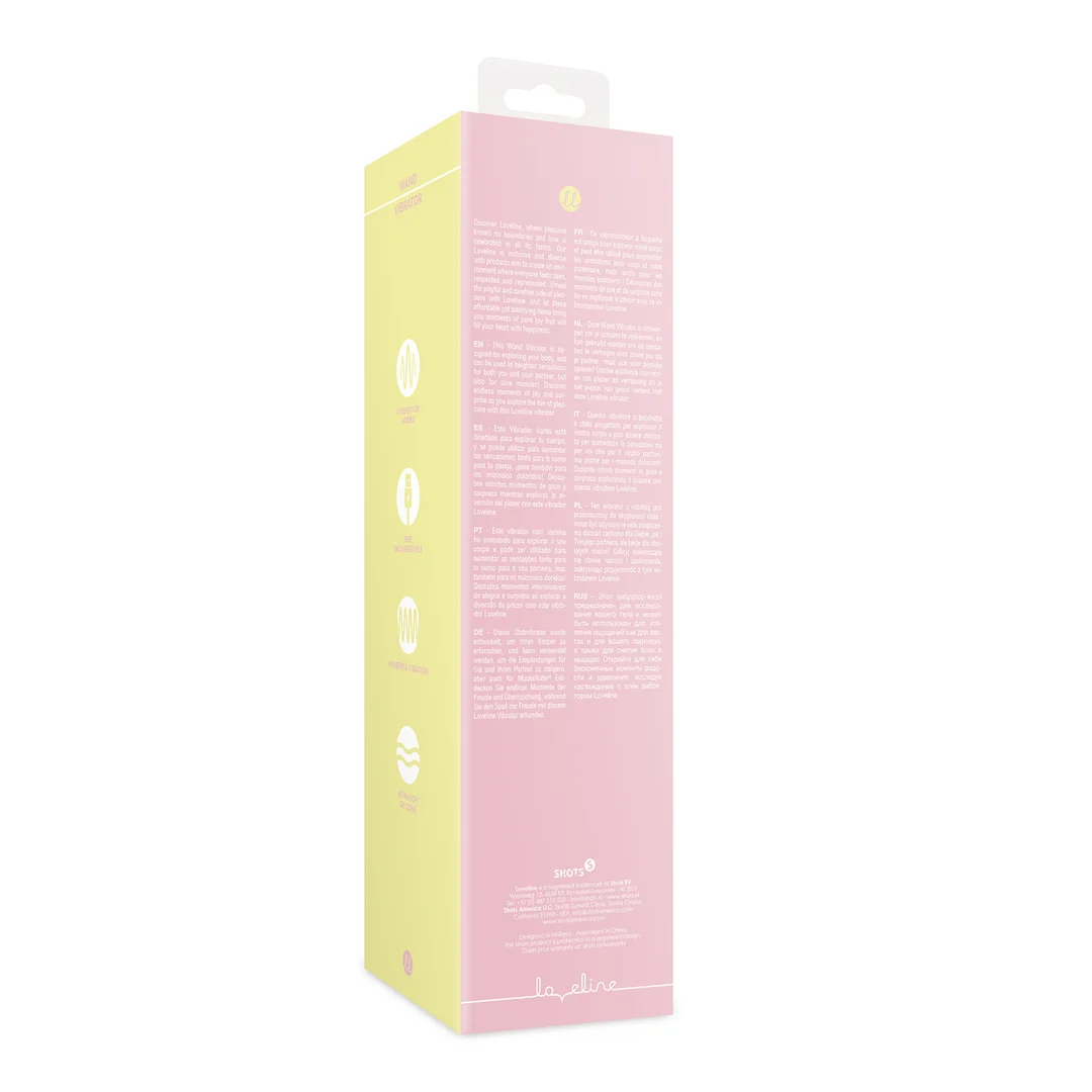 Vibrador de varita Loveline rosa - Imagen 2