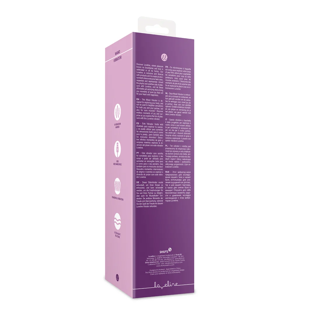 Vibrador tipo wand Loveline Purpleberry - Imagen 2