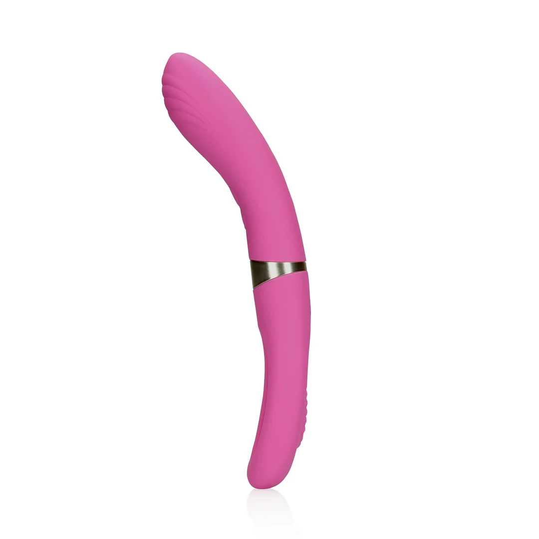 Vibrador de doble extremo Loveline con aleteo y punto G, rosa - Imagen 5