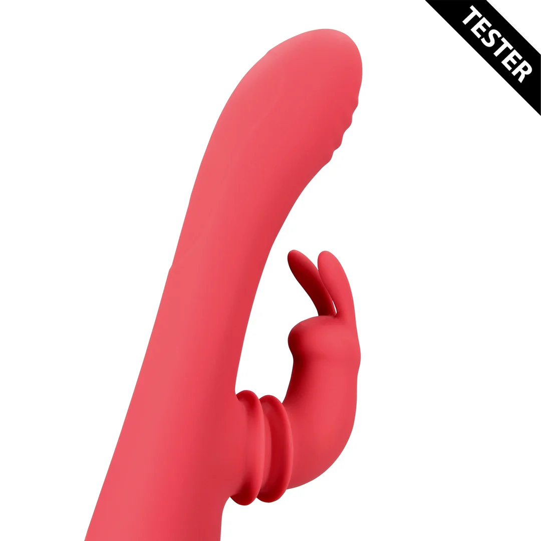 Vibrador tipo rabbit con función oscilante – Loveline by Shots Brighto Rojo Loveline by Shots - Imagen 3