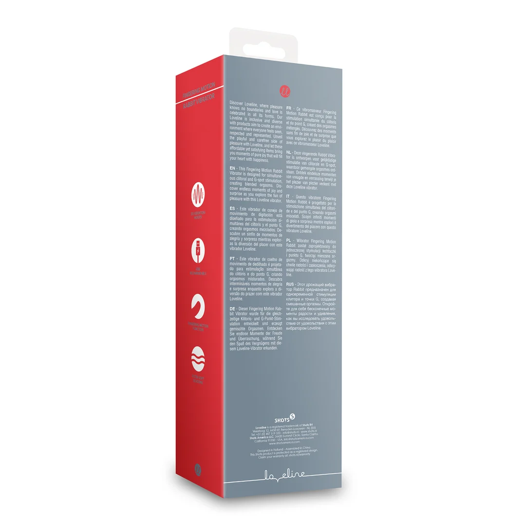 Vibrador dúo con función de movimiento de dedos – Tester Loveline by Shots - Imagen 8