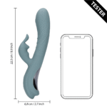 Vibrador dúo con función de movimiento de dedos – Tester Loveline by Shots - Imagen 5