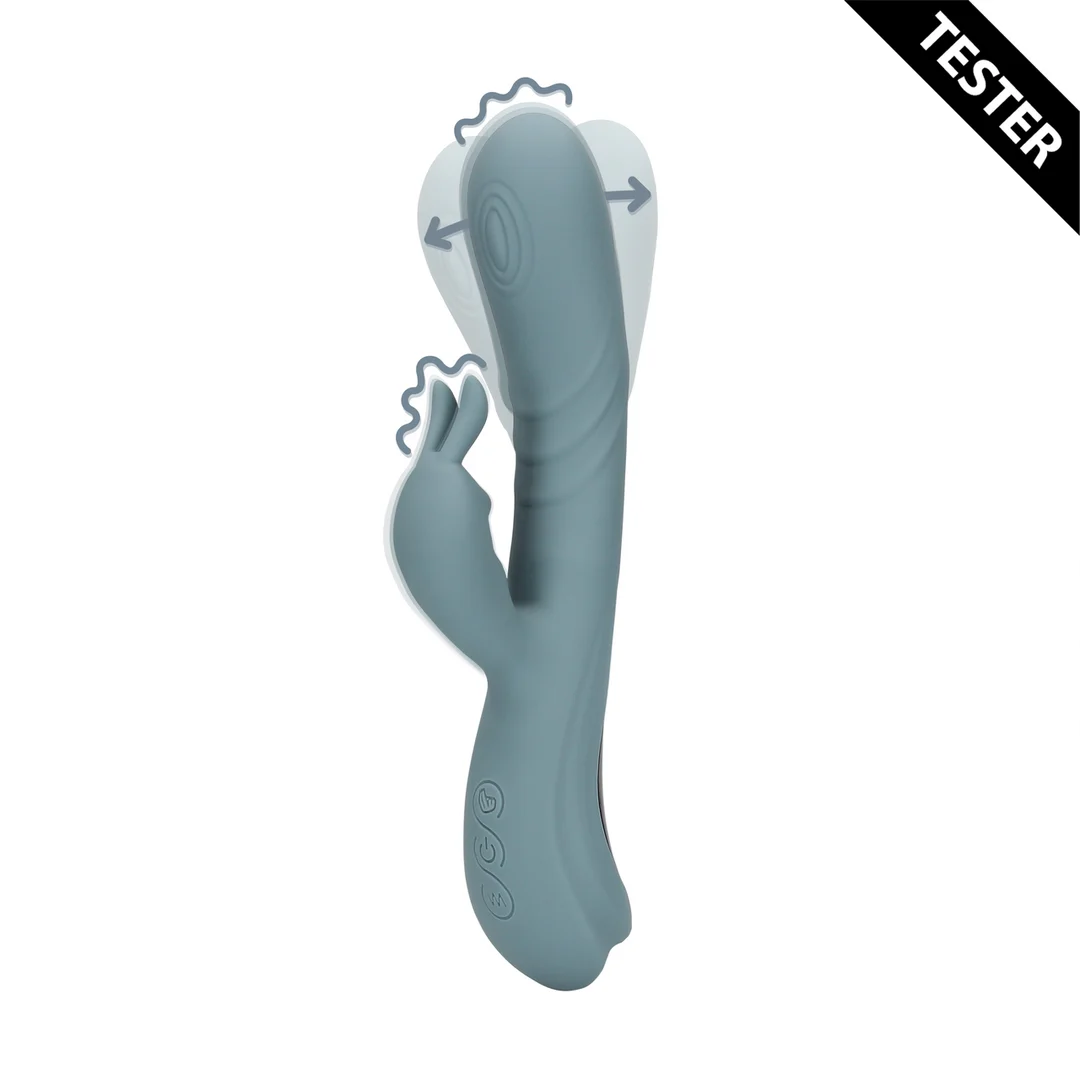 Vibrador dúo con función de movimiento de dedos – Tester Loveline by Shots - Imagen 6
