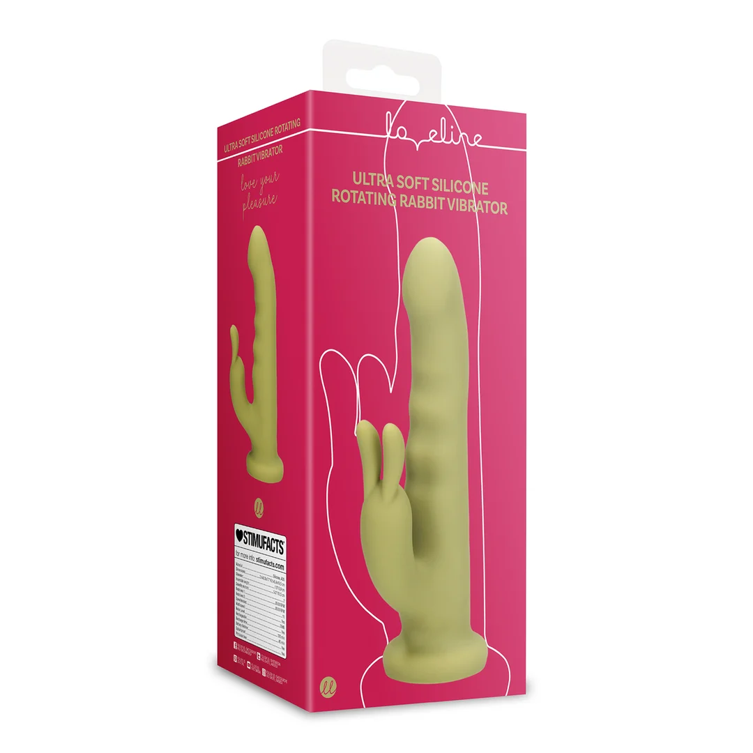 Vibrador conejito giratorio de silicona ultrasuave Loveline by Shots - Imagen 1