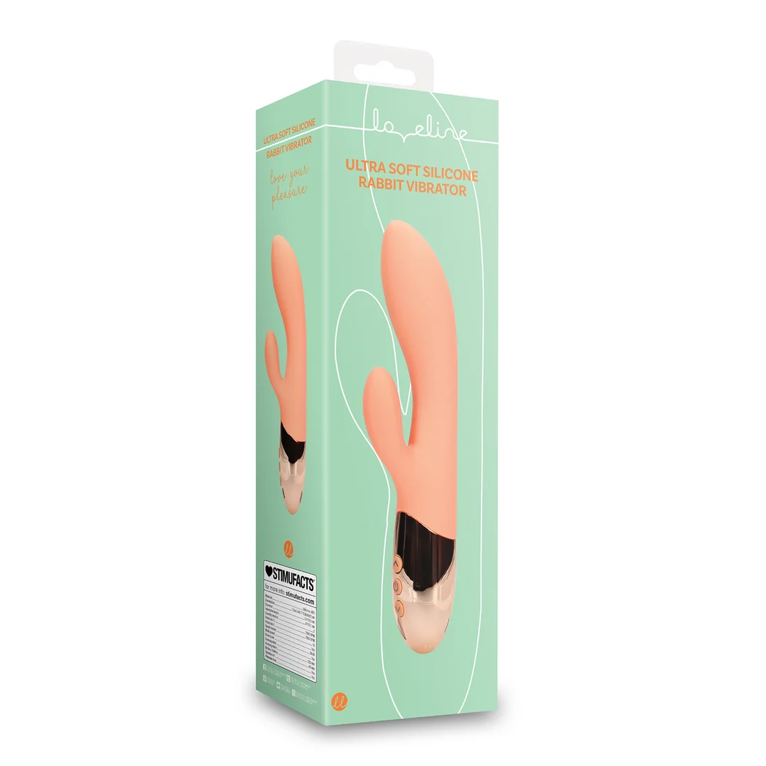 Vibrador conejito de silicona ultrasuave Loveline - Imagen 1