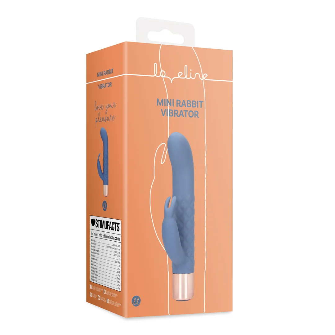LOVE102BLU-2 Vibrador conejito mini Loveline Blue Horizon - Imagen 1