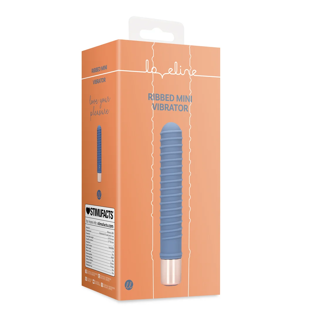 Mini vibrador estriado Blue Horizon - Imagen 1