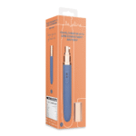Vibrador de viaje Loveline Blue Horizon con compartimento para lubricante