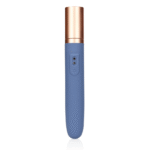 Vibrador de viaje Loveline Blue Horizon con compartimento para lubricante - Imagen 4