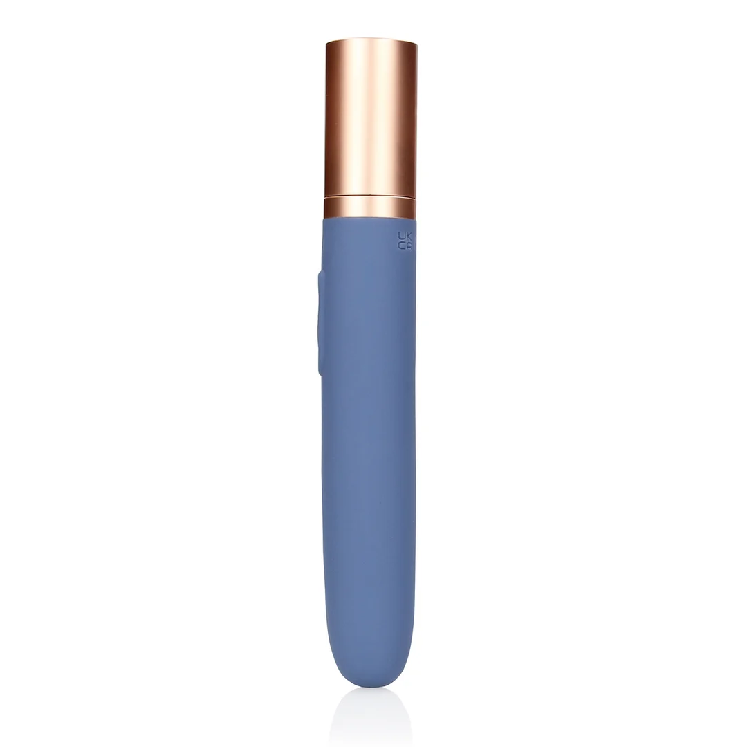 Vibrador de viaje Loveline Blue Horizon con compartimento para lubricante - Imagen 5