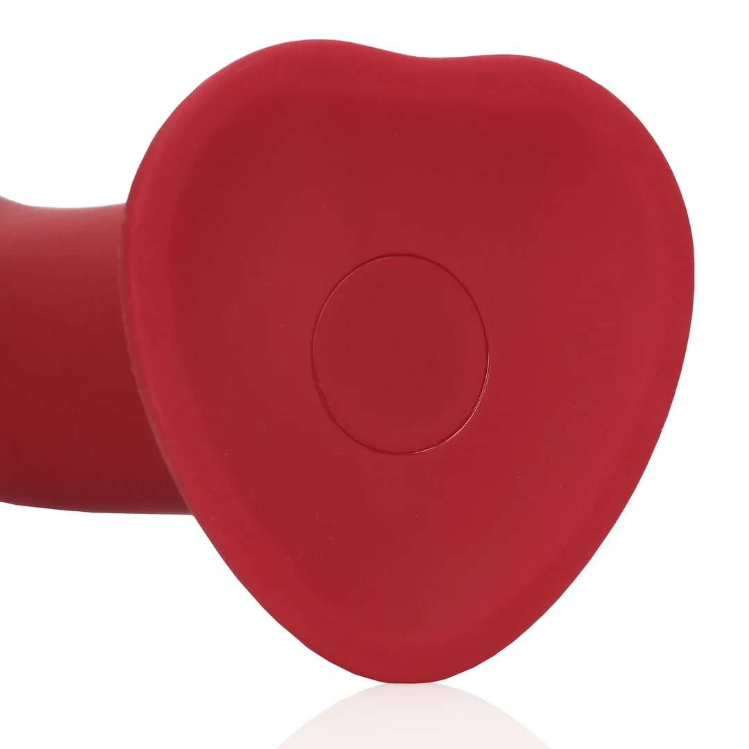 Consolador vibrador grande Loveline en rojo frambuesa - Imagen 5