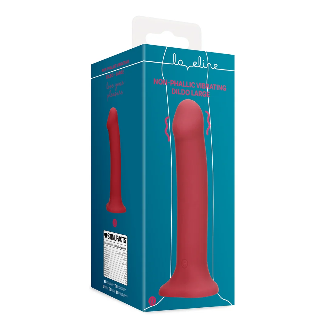 Consolador vibrador grande Loveline en rojo frambuesa - Imagen 1