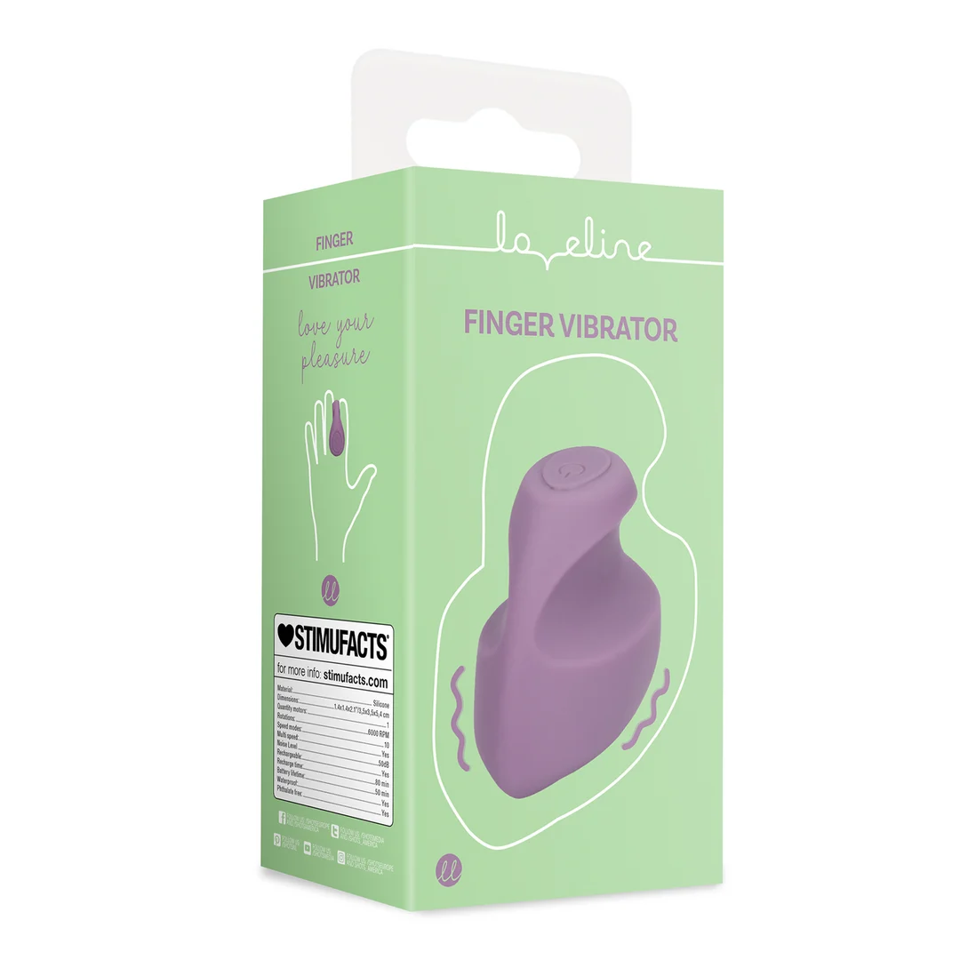 LOVE114PUR-2 Vibrador de dedo Loveline Mystic Purple - Imagen 1