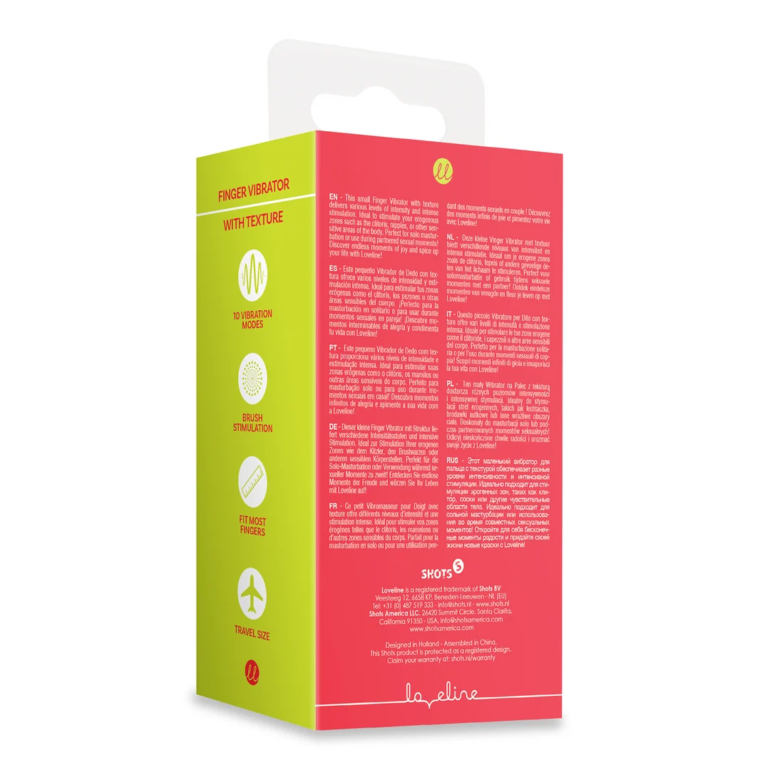 Vibrador de dedo texturizado Loveline - Imagen 2