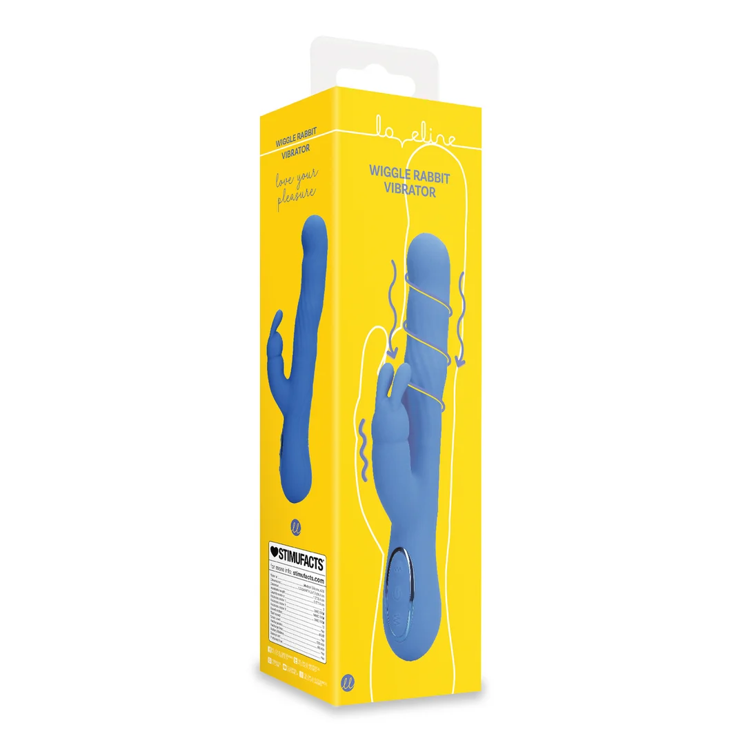Vibrador rabbit – movimientos oscilantes para el clítoris y el punto G – Loveline Jetset azul Loveline by Shots - Imagen 2