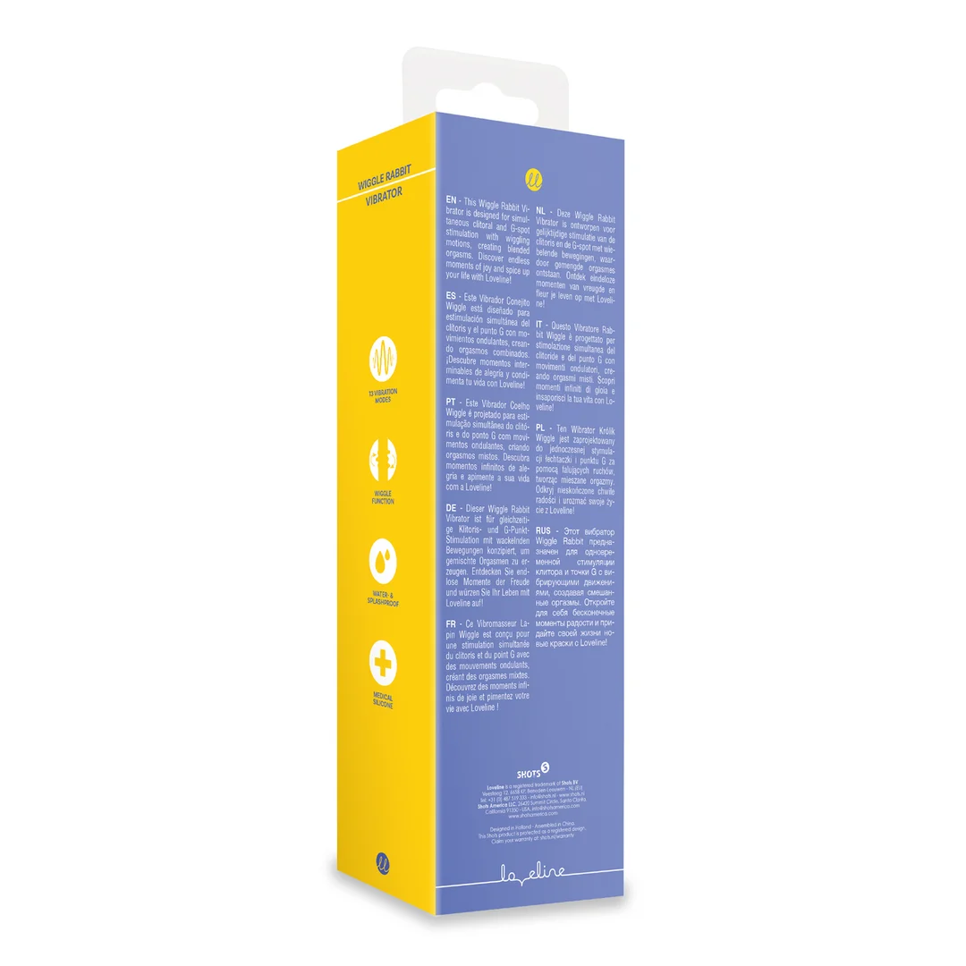 Vibrador rabbit – movimientos oscilantes para el clítoris y el punto G – Loveline Jetset azul Loveline by Shots - Imagen 3