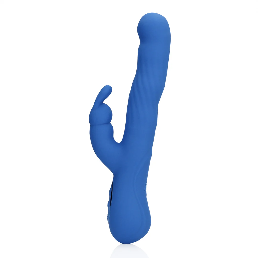 Vibrador rabbit – movimientos oscilantes para el clítoris y el punto G – Loveline Jetset azul Loveline by Shots - Imagen 5