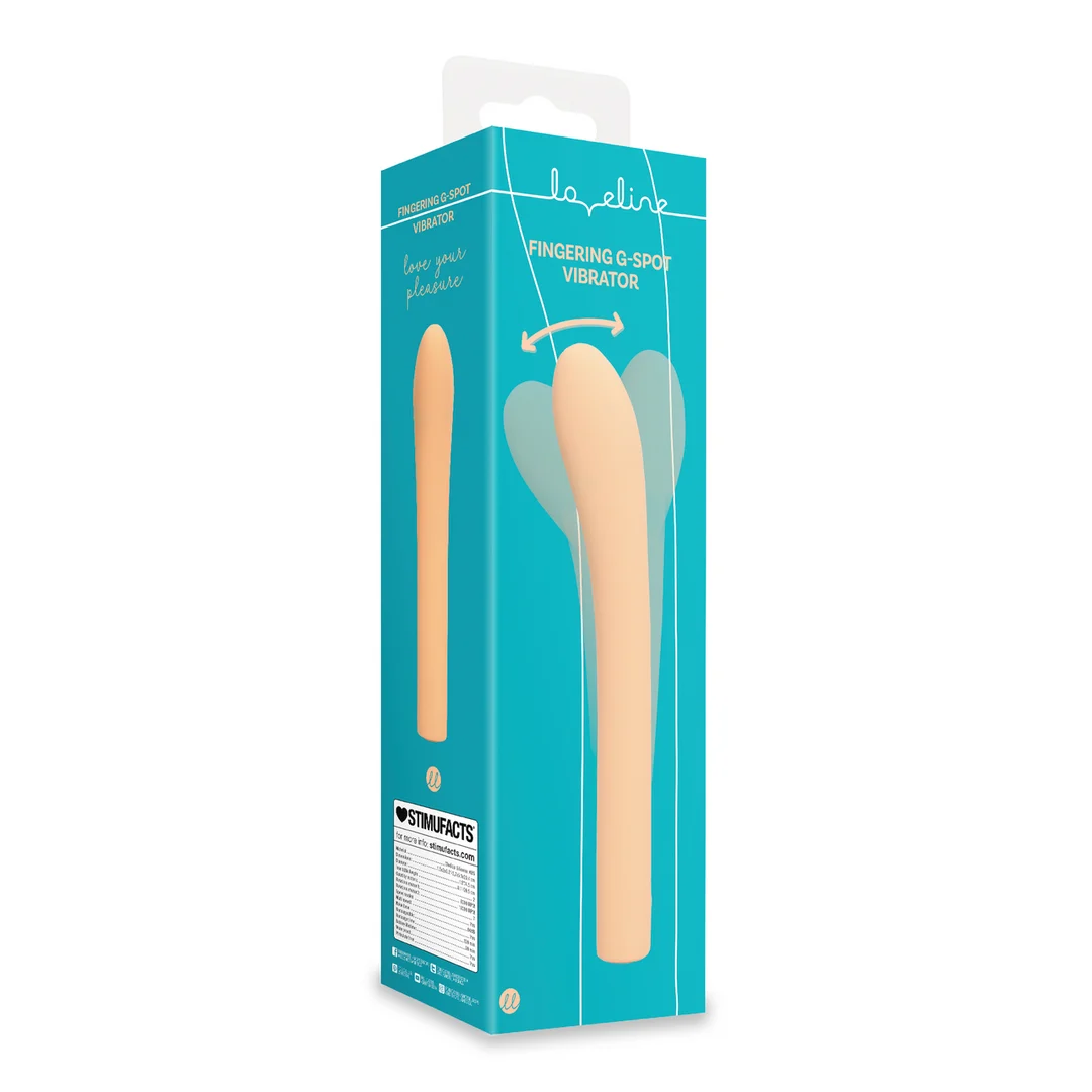 Vibrador para el punto G – movimientos de dedos con sensación de penetración – Loveline by Shots Perzik Fuzz (Tester) - Imagen 2