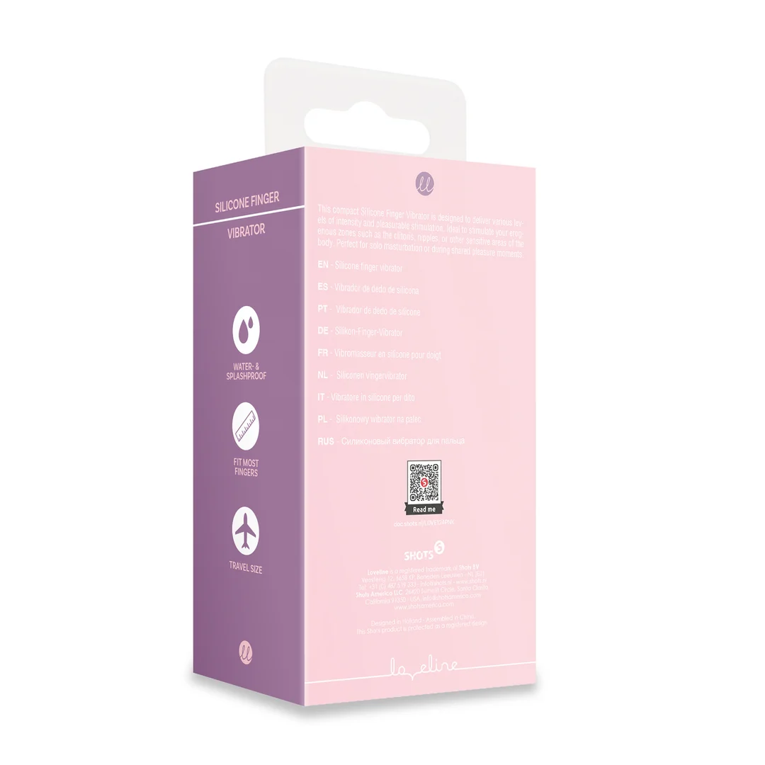 Vibrador de dedo de silicona Loveline - Imagen 2