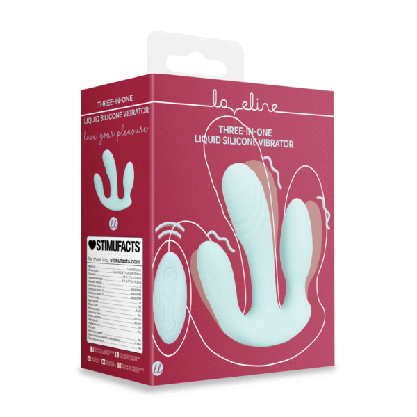 Loveline Vibrador tres en uno Breezy Blue