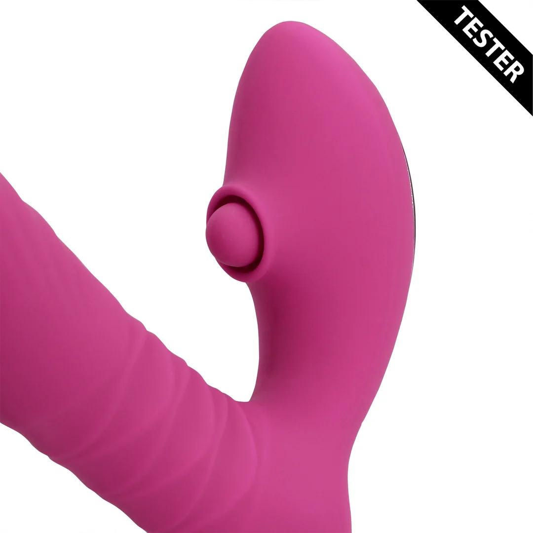 Vibrador para el punto G con movimientos de empuje y golpeteo Loveline by Shots, rosa Loveline by Shots - Imagen 6