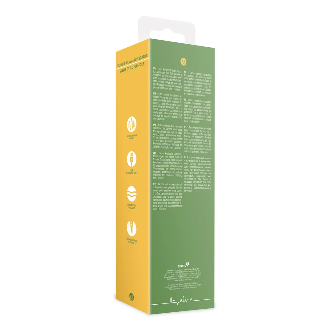 Vibrador tipo wand, potente masajeador con mango silencioso, Green Mumba (Loveline by Shots) - Imagen 8