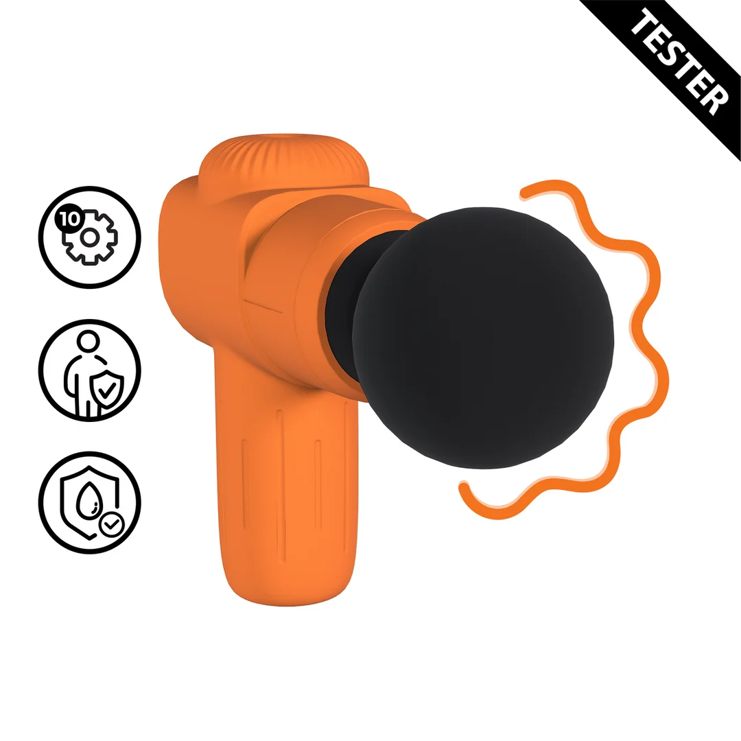 Mini vibrador · 10 modos y recargable · Loveline · naranja Loveline by Shots - Imagen 3