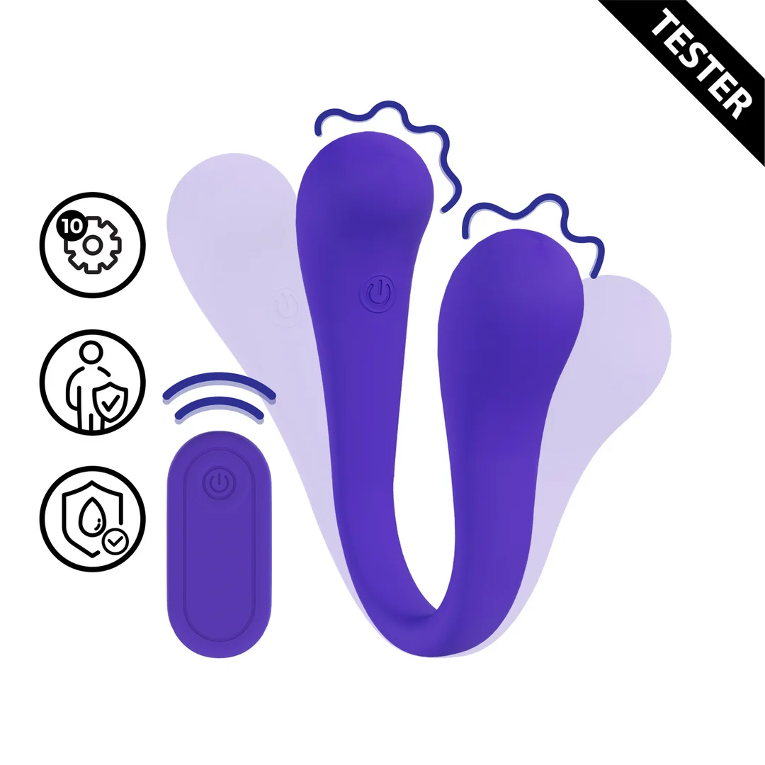 Vibrador doble con mando a distancia – Tester Loveline by Shots - Imagen 4
