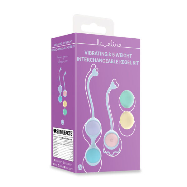 Set de Kegel vibratorio Loveline by Shots con 5 pesos intercambiables