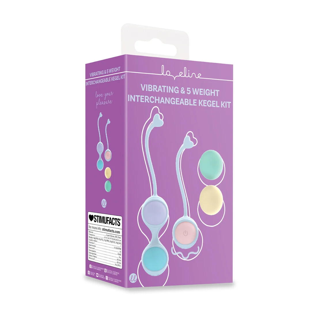 Set de Kegel vibratorio Loveline by Shots con 5 pesos intercambiables - Imagen 1