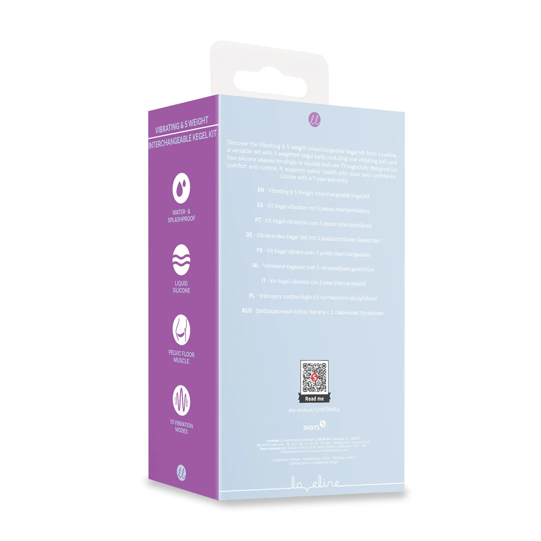 Set de Kegel vibratorio Loveline by Shots con 5 pesos intercambiables - Imagen 2