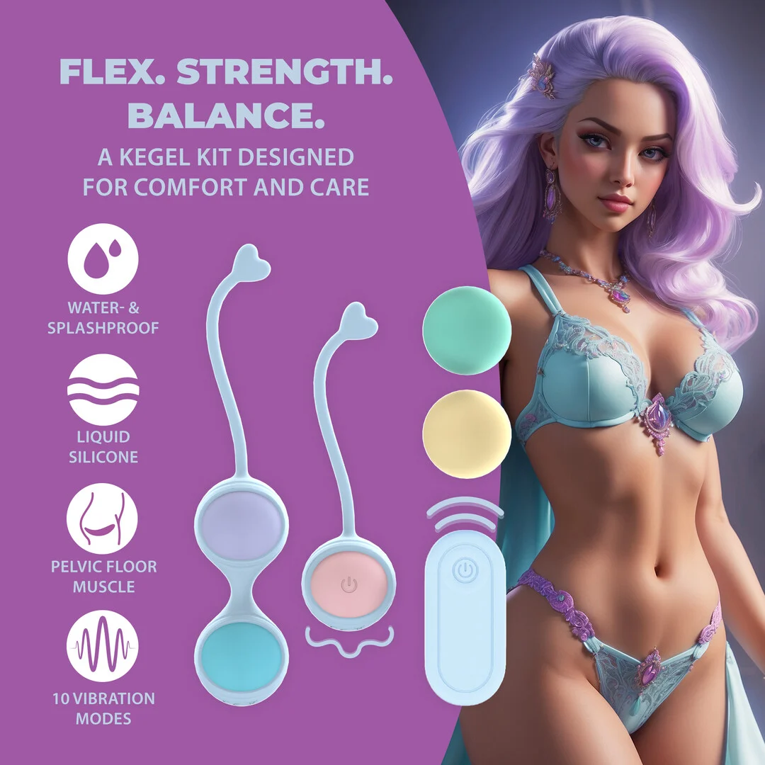 Set de Kegel vibratorio Loveline by Shots con 5 pesos intercambiables - Imagen 3