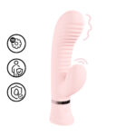 vibrador rabbit, punto G con relieves y 10 modos, Loveline rosa, Loveline by Shots - Imagen 6