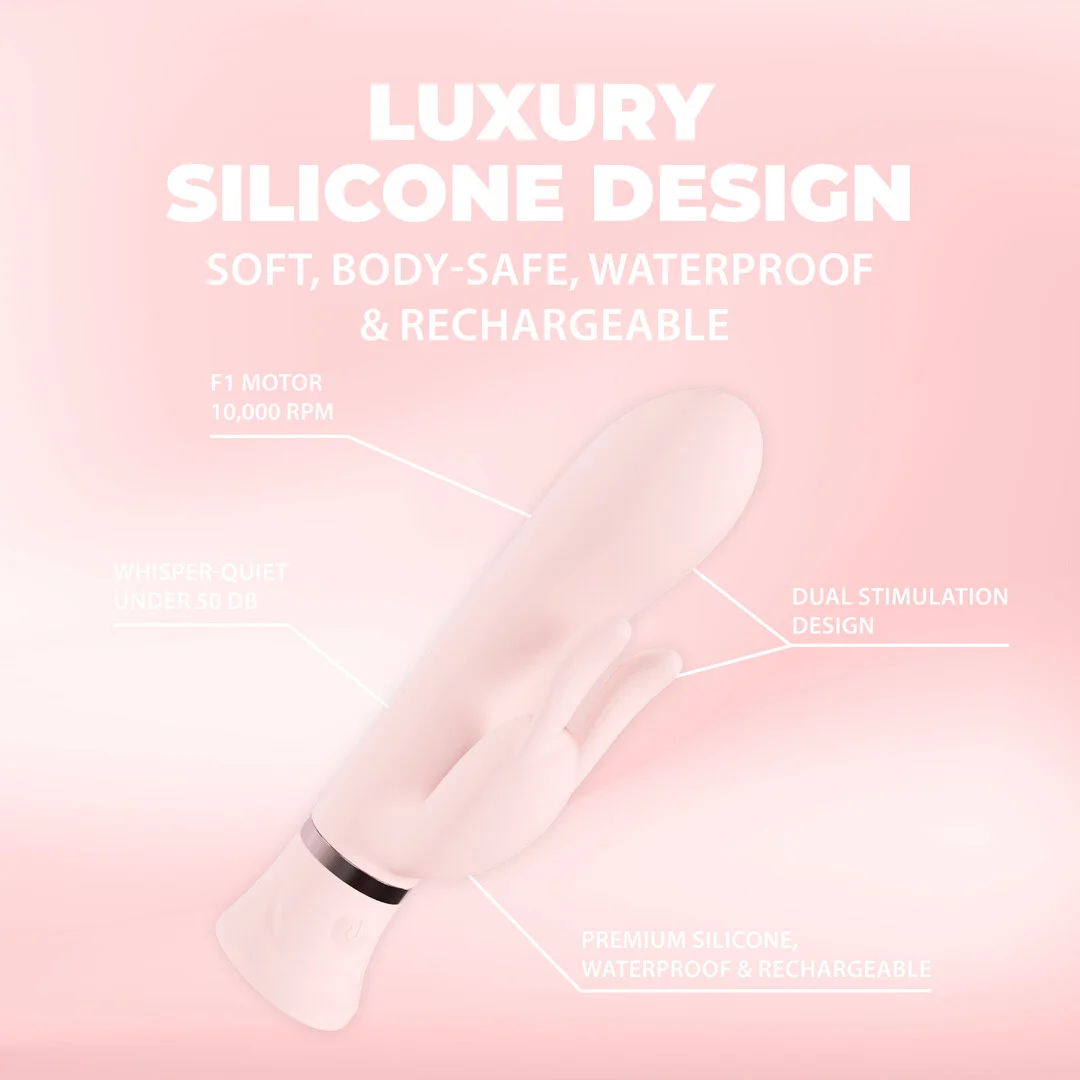 vibrador rabbit, doble motor y 10 modos, Loveline Tendre rosa, Loveline by Shots - Imagen 5