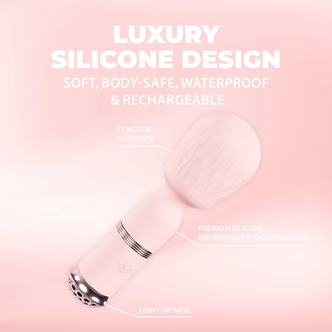 Vibrador tipo wand · 10 modos · Loveline Velour rosa (probador) Loveline by Shots - Imagen 5